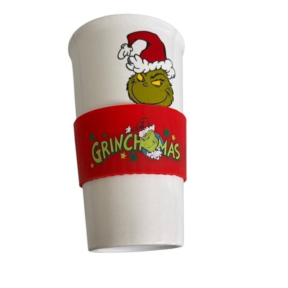 The Grinch Ceramic Coffee Travel mug with silicone sleeve No Lid, 20 oz. - Picture 7 of 9